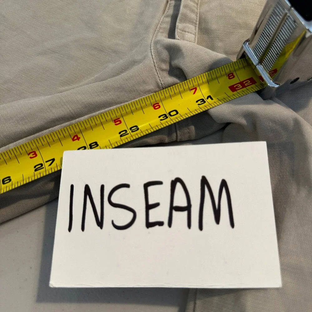 J. Crew Cotton Casual Drawstring Waist Pants‎ Khaki Size M32